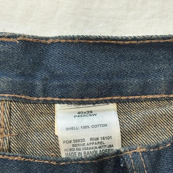 Berne 1915 Collection Relaxed Fit P423CSW Carpenter Jeans Men's 40x29 New - Picture 4 of 14